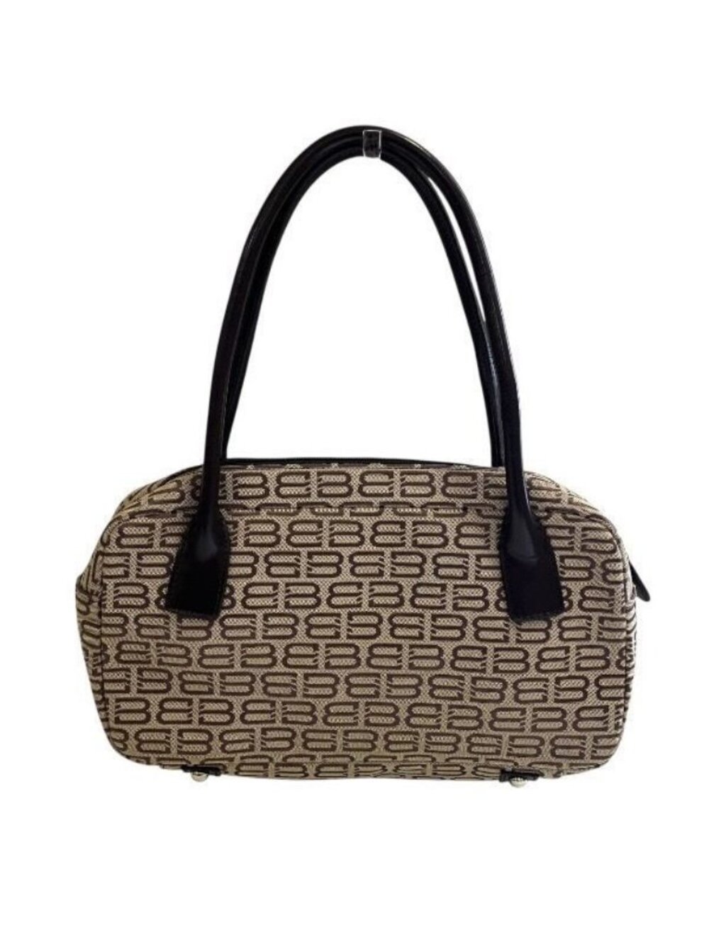 Balenciaga Brown Canvas Leather Tote